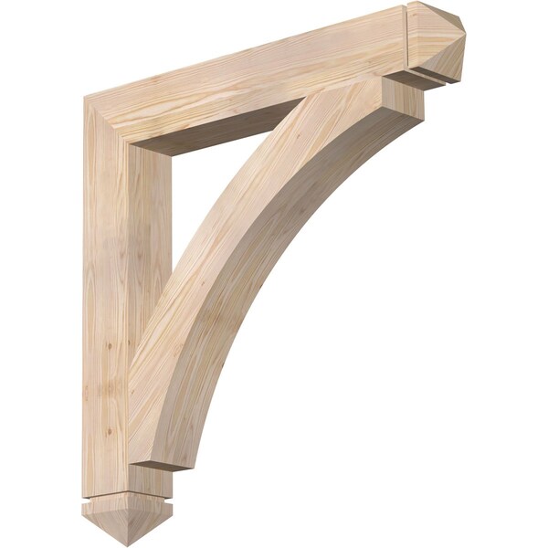 Ekena Millwork Thorton Arts & Crafts Smooth Bracket, Douglas Fir, 5 1/2"W x 40"D x 40"H BKT06X40X40THR03SDF - main